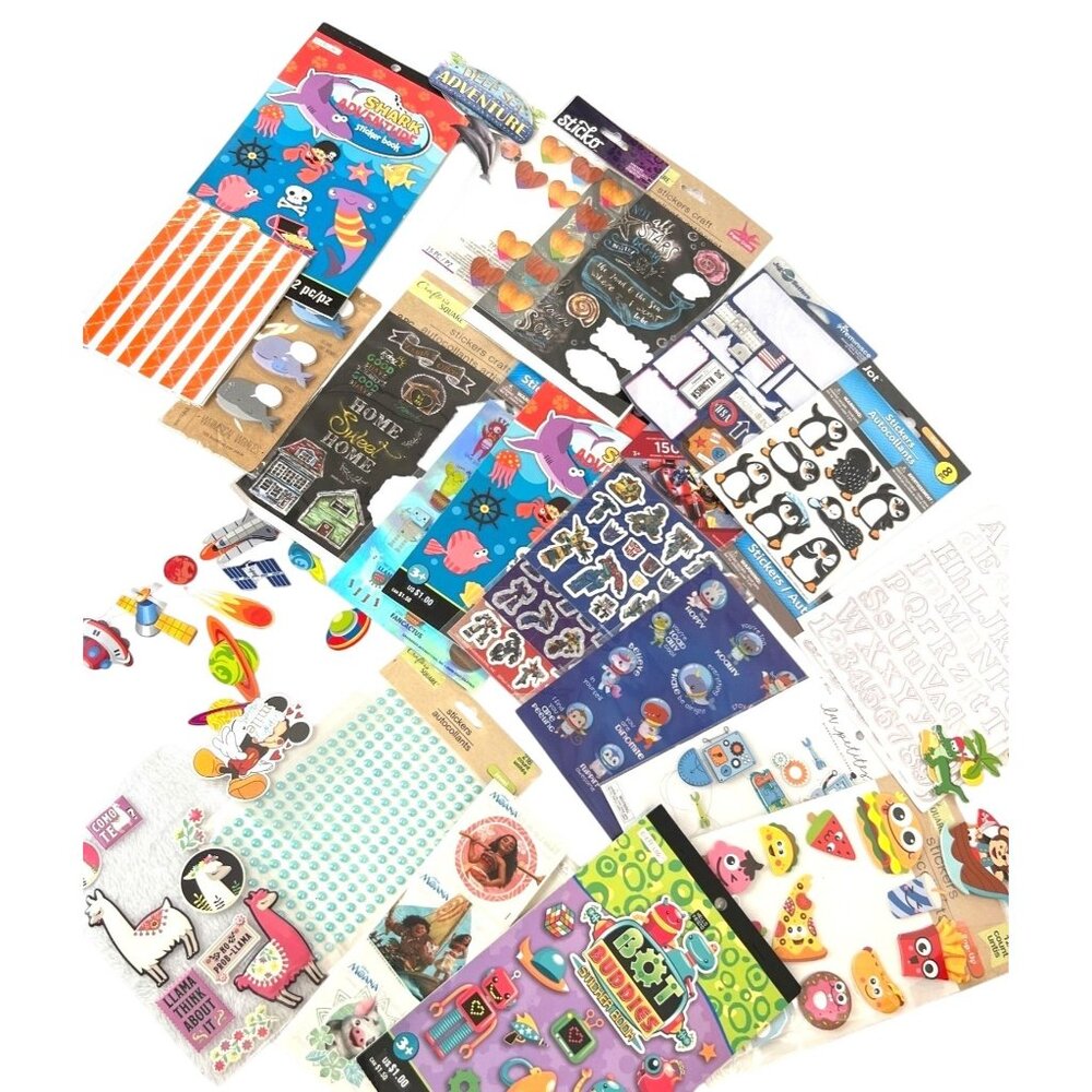 Big Lot Stickers Scrapbooking Kids Disney Animals Pearl Dots Vacations Homescho